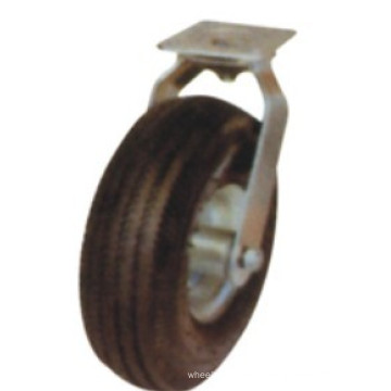 Roulette pivotante en caoutchouc noir industriel (FC1000)